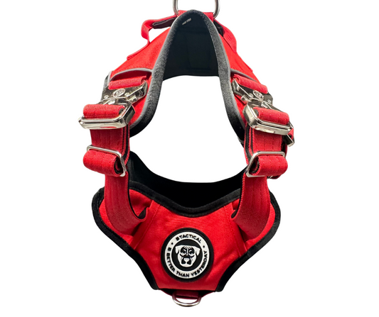 The No Pull Ultimate BTactical Harness - Citrus Red | Tracker Dog Harness