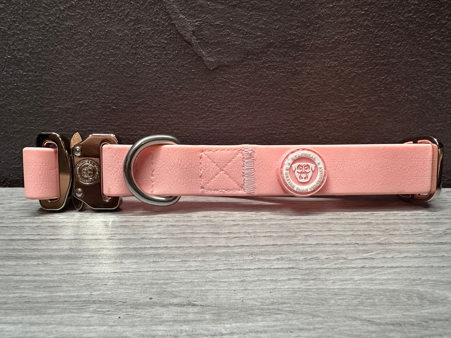 2.5cm PVC BTactical Collar - Pastel Pink | PVC Durable Dog Collar