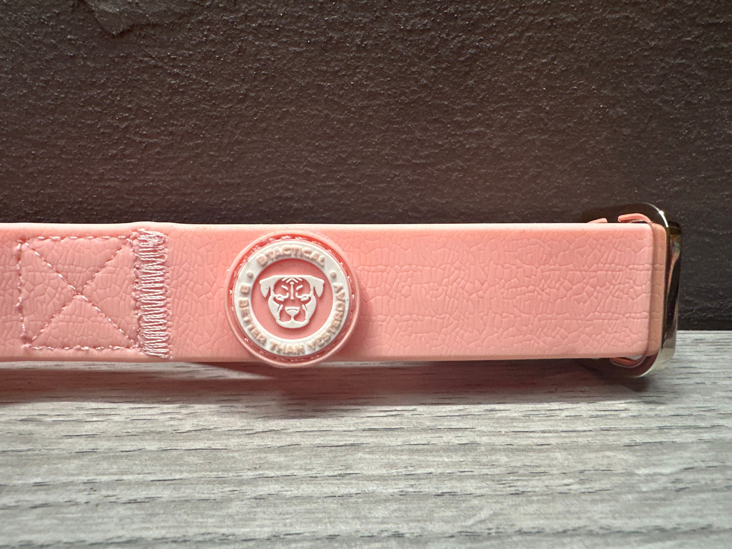 2.5cm PVC BTactical Collar - Pastel Pink | PVC Durable Dog Collar