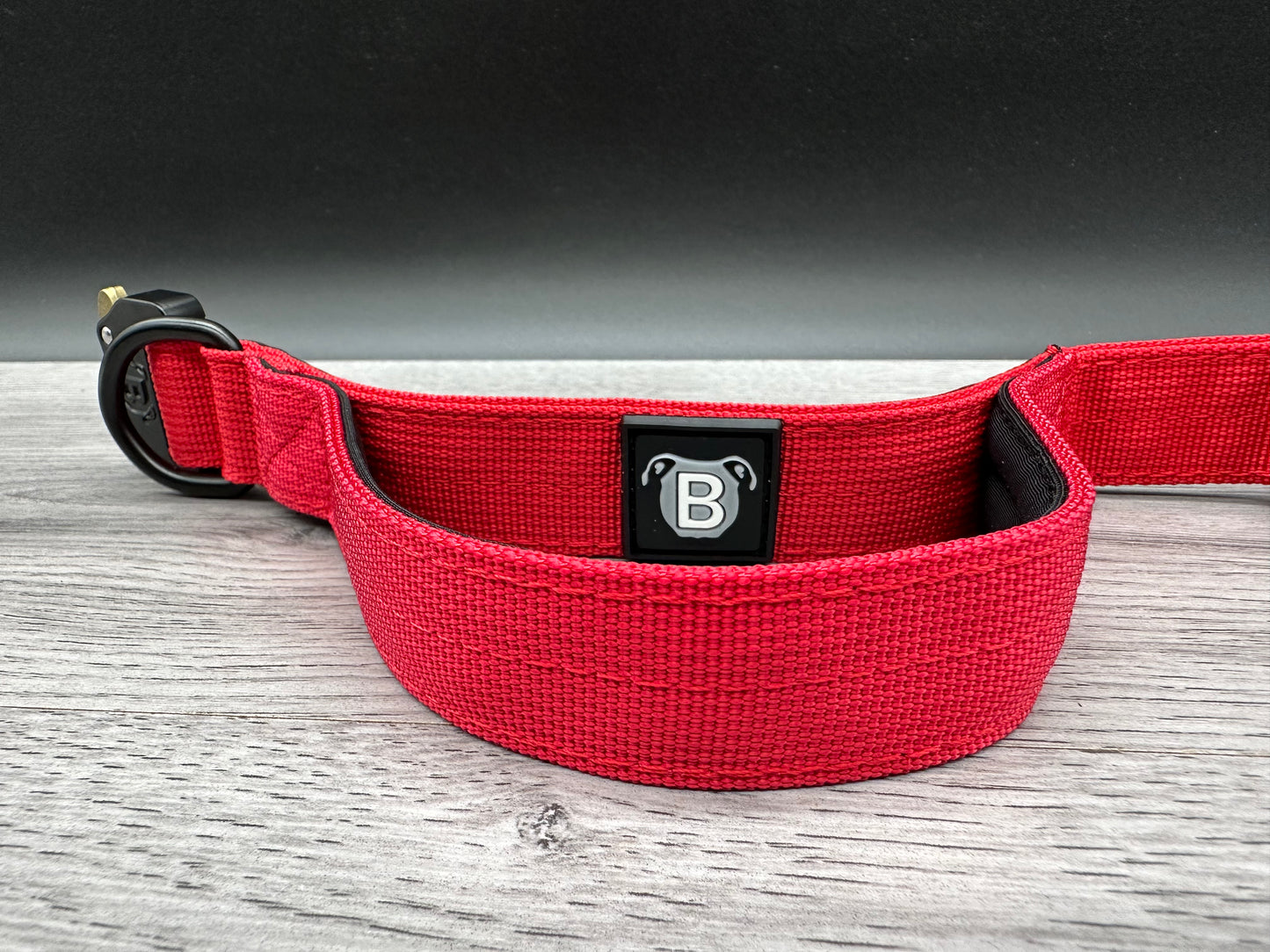 2.5cm BTactical Collar - Red | Durable Dog Collar With Handle