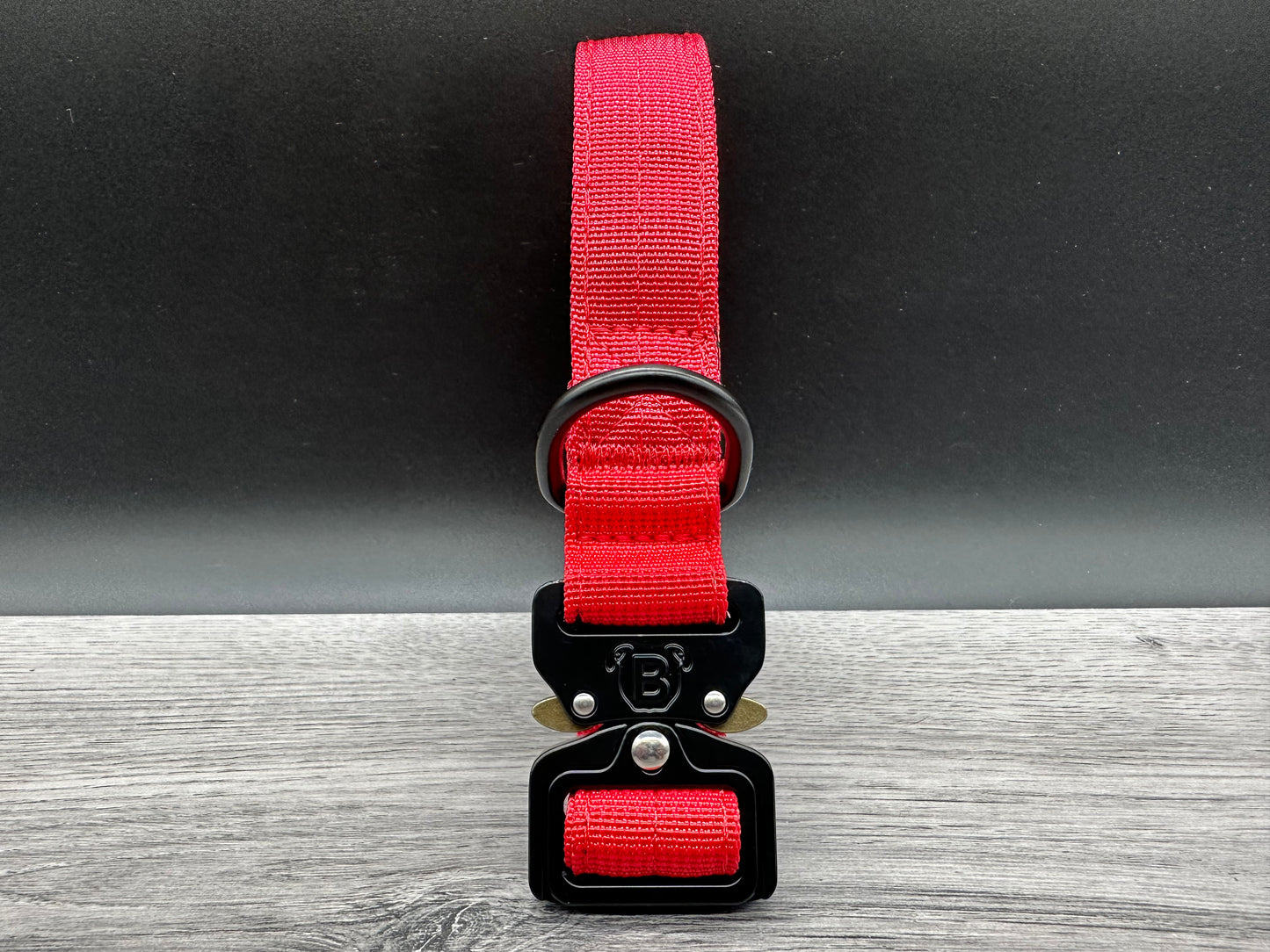 2.5cm BTactical Collar - Red | Durable Dog Collar With Handle