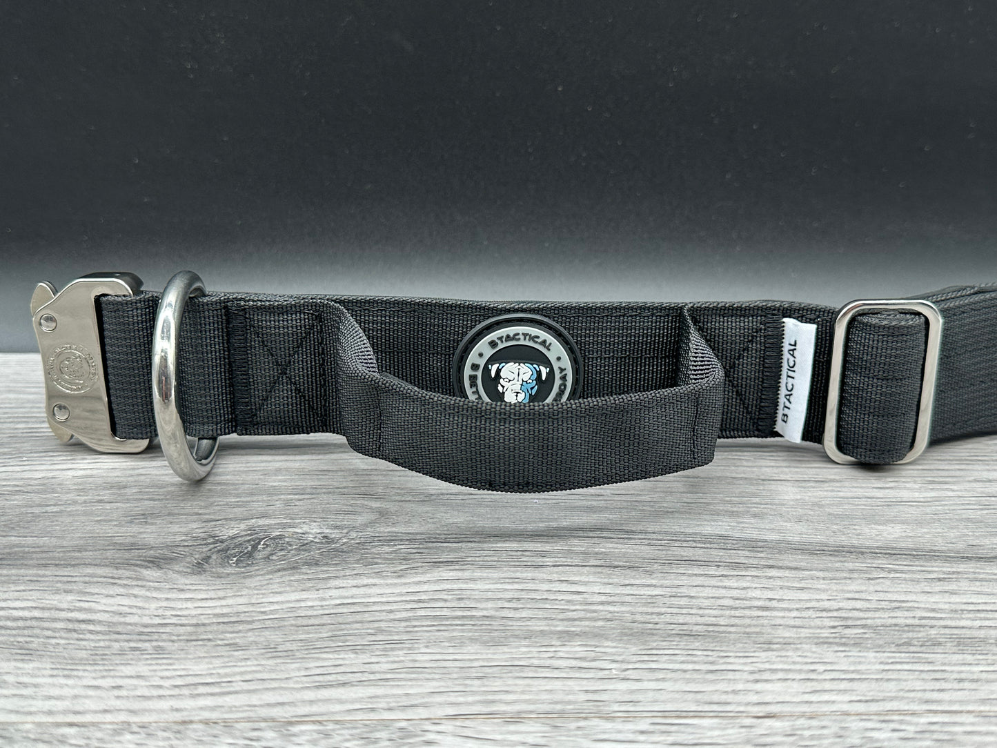 4cm BTactical Collar - Midnight Black | Durable Dog Collar With Handle