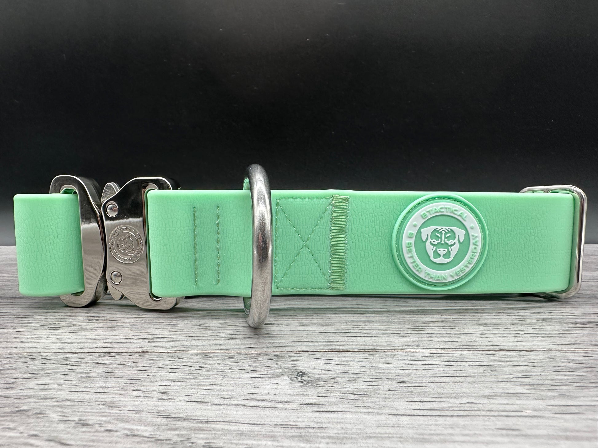 LIMITED EDITION 4cm Pastel BTactical Collar Green PVC Durable Dog