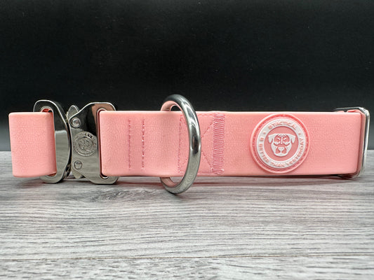 60 Day PreSale - 2.5cm BTactical Collar - Pastel Pink | PVC Durable Dog Collar