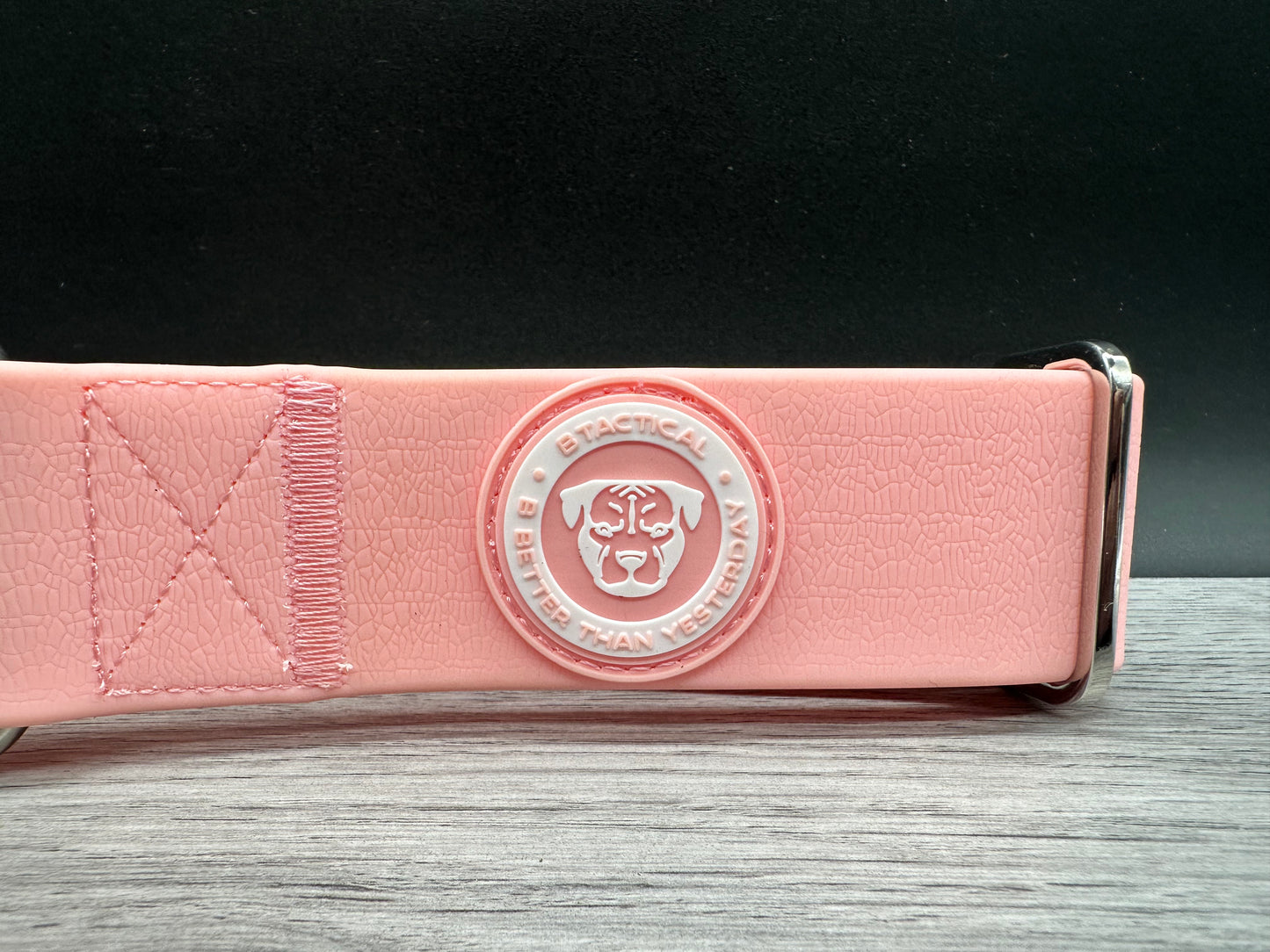 4cm PVC BTactical Collar - Pastel Pink | PVC Durable Dog Collar