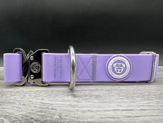 60 Day PreSale - 2.5cm BTactical Collar - Pastel Purple | PVC Durable Dog Collar