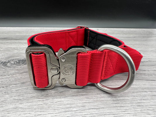 4cm BTactical Collar - Citrus Red | Durable Dog Collar With Handle