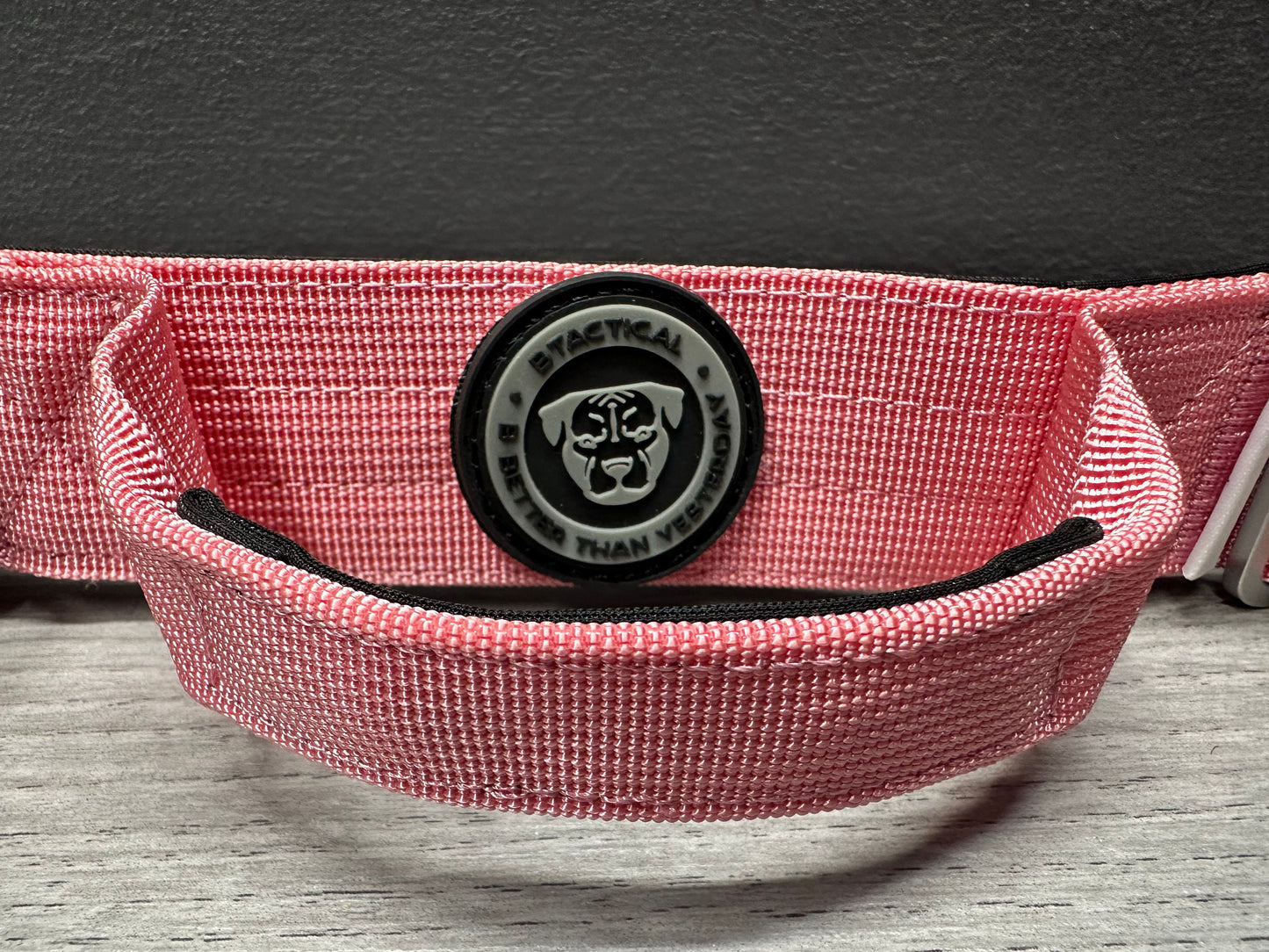The NEW Aluminium 4cm BTactical Collar - Pretty Pink | Durable Dog Collar With Handle