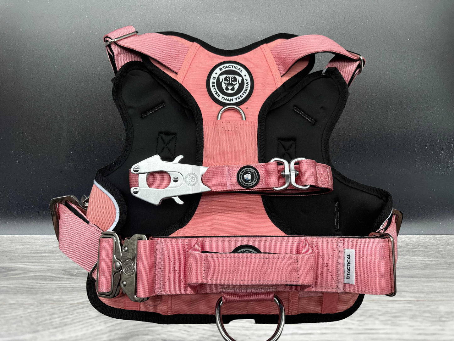 5cm BTactical Collar - Pink | Durable Dog Collar, Lead & Harness Set